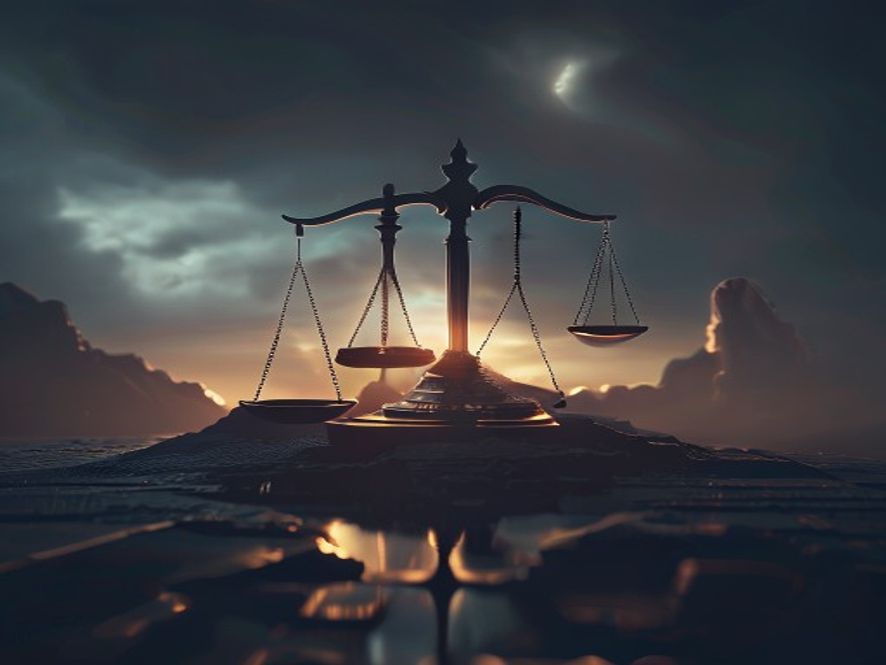 A cinematic, photorealistic 8k image of a highstakes diplomatic landscape featuring a solitary, imposing scales of justice balanced between a glowing map of the Middle East and a symbolic representation of human rights, set against a somber and moody atmosphere reflecting complex geopolitical dilemmas, high contrast lighting, professional photography style.