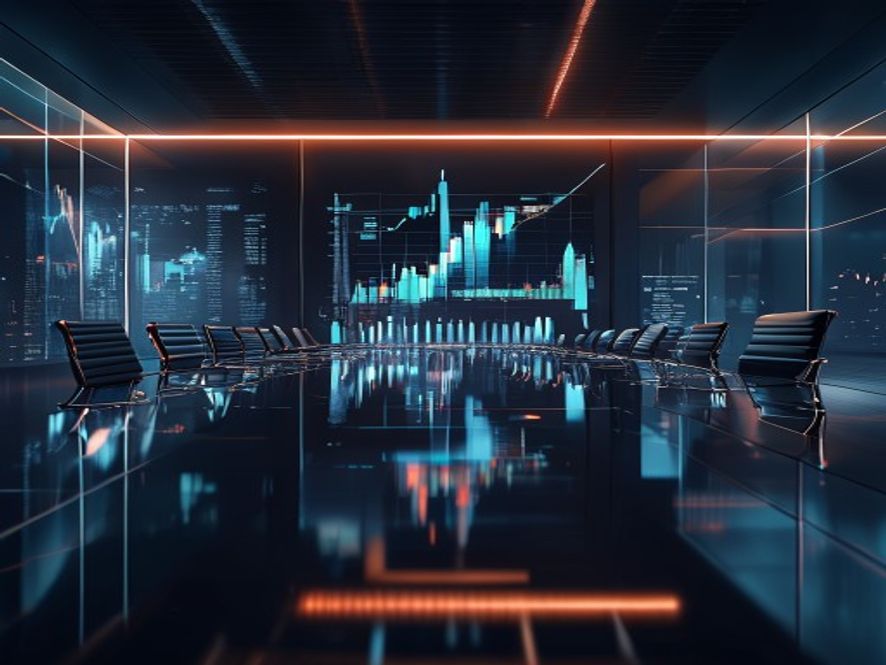 A cinematic and photorealistic 8k image of a highstakes political atmosphere, featuring a dimly lit, modern meeting room with abstract data charts and downwardtrending graphs reflected on a sleek glass table, capturing a tense and contemplative mood as shadows emphasize the uncertainty of the current political landscape.