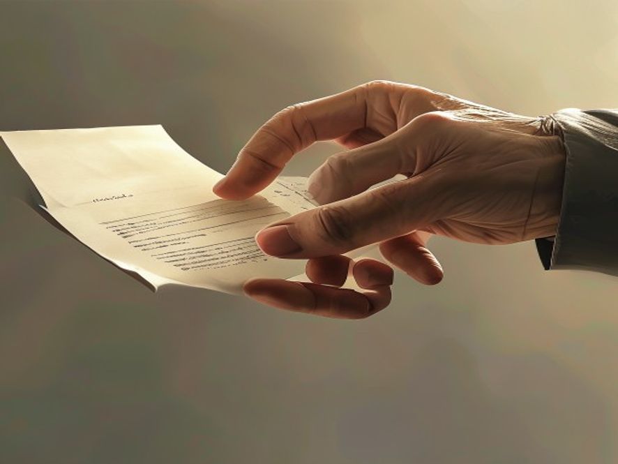 A cinematic and photorealistic 8k image of an elderly persons hand trembling as they leave a final, meaningful message on paper, capturing a poignant and solemn atmosphere where the weight of personal intent transcends rigid legal formality, set in a soft, ethereal light.