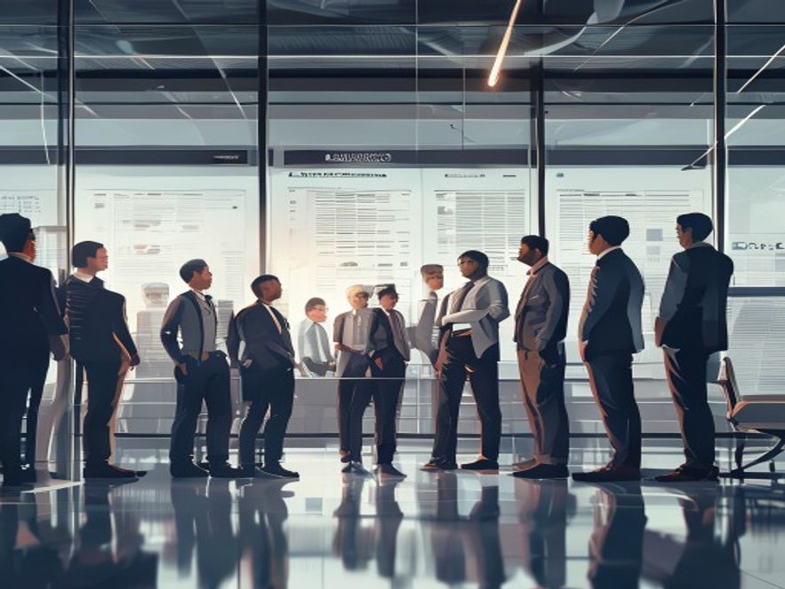 A highcontrast, cinematic, and photorealistic 8k image featuring a determined group of Samsung Electronics engineers in a modern office, standing united and looking toward a glass wall displaying complex legal documents and strategic charts, symbolizing a shift toward professional collective legal action against traditional labor unions, professional atmosphere, sharp focus, dramatic lighting.