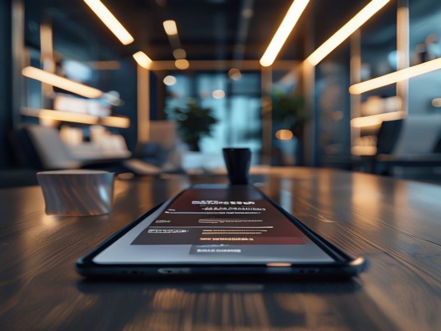 A cinematic, photorealistic 8k image featuring a sleek, modern corporate office table with a smartphone screen displaying various competitive coffee brand gift vouchers, symbolizing a strategic shift in retail marketing, with a blurred, sophisticated business background and dramatic lighting emphasizing the concept of customercentric datadriven selection over brand loyalty.