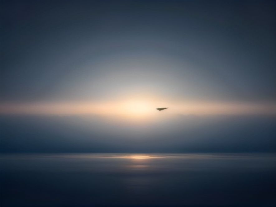 Cinematic, photorealistic 8k image of a tense silhouette of a modern Korean military surveillance command center overlooking a dark, misty peninsula at dawn, with a distant glowing trajectory of a missile streaking across the horizon, capturing a highstakes atmosphere of national security and geopolitical tension.