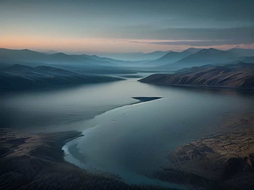 A cinematic and photorealistic 8k image of the vast, misty Lake Ontario at sunset, featuring a weathered historical map overlay slowly dissolving or being altered by a shadowy, symbolic political hand, capturing a tense and contemplative atmosphere of historical identity in conflict.