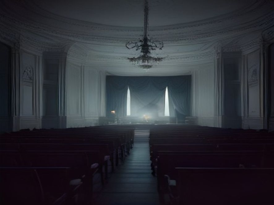 A cinematic and photorealistic 8k image of two opposing shadows looming over a dimly lit, grand parliamentary chamber with scattered documents, symbolizing intense political tension, legal conflict, and the atmosphere of a stalled government, captured in a somber and moody documentary style.