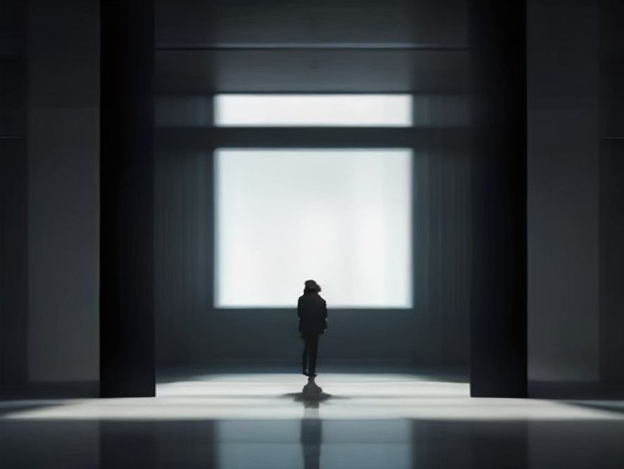 A cinematic, photorealistic 8k image of a blurred, modern airport VIP lounge in the background, with a sharp, symbolic silhouette of a politician standing alone in the foreground, contemplating a glowing, golden VIP entrance sign, representing the tension between public duty and private privilege, atmospheric lighting, highcontrast, dramatic mood.