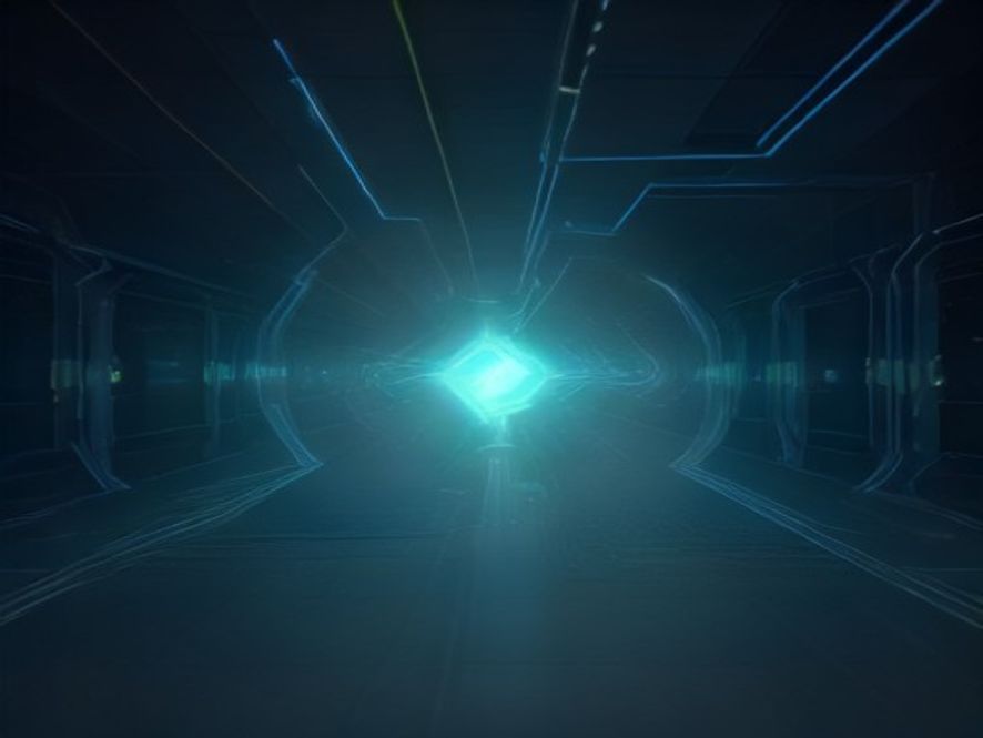 A cinematic and photorealistic 8k shot of a massive, futuristic American AI data center integrated with glowing, intricate neonblue and gold smart grid energy lines, symbolizing advanced South Korean power technology efficiently managing and solving the global energy crisis.