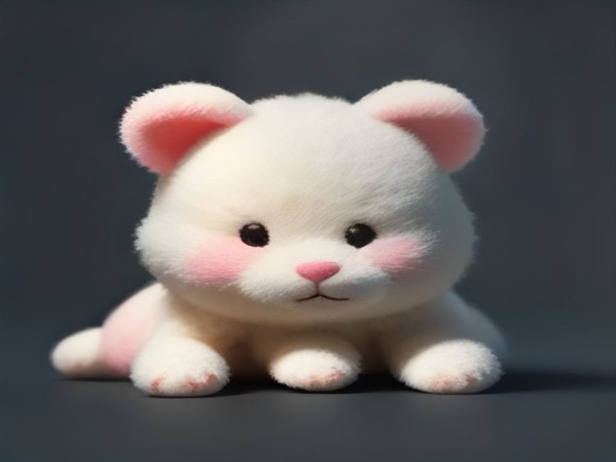 A cinematic and photorealistic 8k closeup shot of a cute, colorful plush toy discarded on a dark, mysterious surface, highlighting a subtle warning sign of hazardous chemical residues, with a somber and cautionary atmosphere, shallow depth of field.