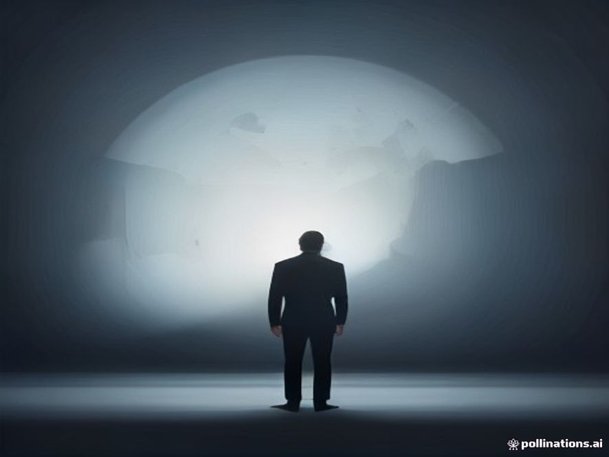 A cinematic, photorealistic 8k image featuring a contemplative politician standing in front of a giant, complex graph of national economic trends, symbolizing the intense debate between fiscal austerity and active public spending, with a serious and balanced atmosphere, dramatic lighting, highly detailed.