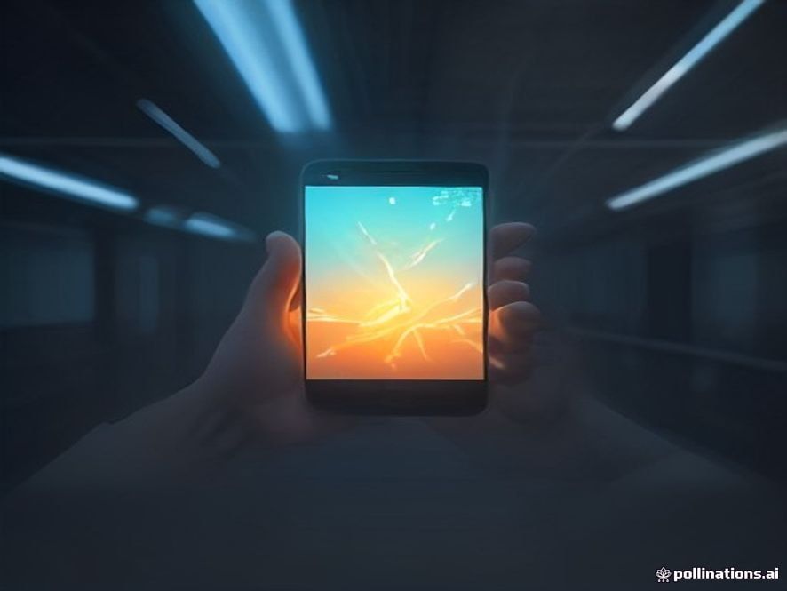 A cinematic, photorealistic 8k image featuring a glowing smartphone screen held in a hand, displaying a highquality, vibrant drama scene amidst a futuristic digital space, symbolizing the intense global battle between rapid Chinese snack culture and sophisticated Korean storytelling, dramatic lighting, high contrast.