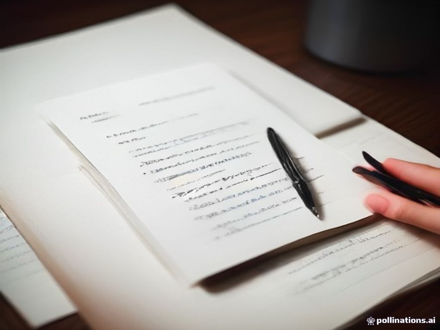 A cinematic, highresolution photorealistic image showing a closeup of a persons hand meticulously handwriting a formal testament with a fountain pen on aged parchment paper, contrasted with a blurred modern smartphone resting on a desk in the background, symbolizing the tension between traditional legal requirements and the digital age, 8k, dramatic lighting.