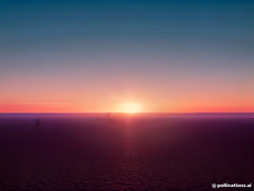 A cinematic, photorealistic 8k wide shot of a vast, desolate Texas landscape transforming into a futuristic hightech energy hub with sleek, glowing data center infrastructure and highvoltage power lines stretching into the horizon, symbolizing the fusion of AI technology and raw industrial power, dramatic sunset lighting, sharp focus.