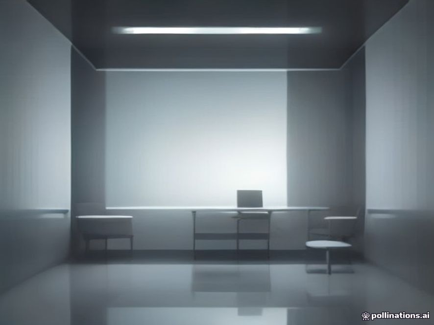 A cinematic and photorealistic 8k closeup shot capturing a sterile, dimly lit modern dental clinic interior with a sense of gravity and reflection, focusing on a patients chair in the background, symbolizing medical safety awareness and the solemnity of healthcare responsibility.