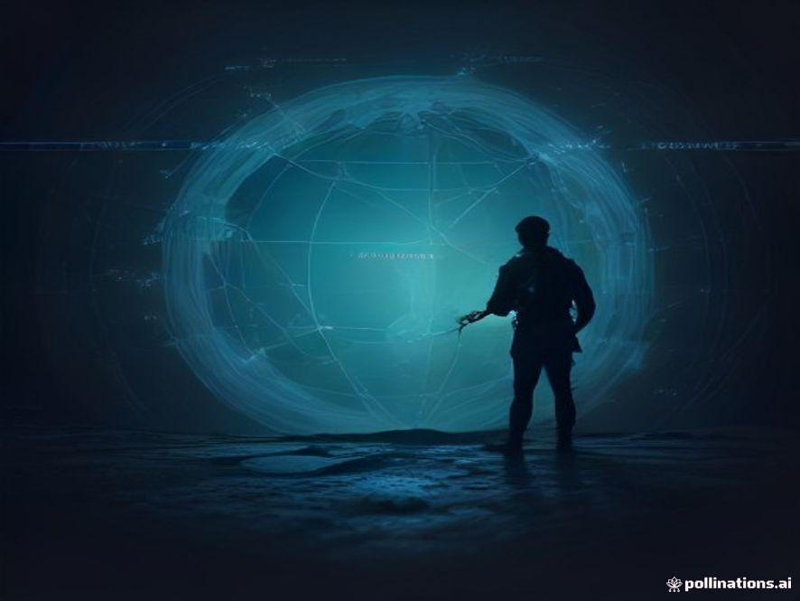 A cinematic, photorealistic 8k image featuring a silhouette of a leader standing before a large, glowing digital map of global energy pipelines connecting Russia and Europe, capturing a tense geopolitical atmosphere with dark moody lighting, sharp details, and subtle visual metaphors of shifting international power.