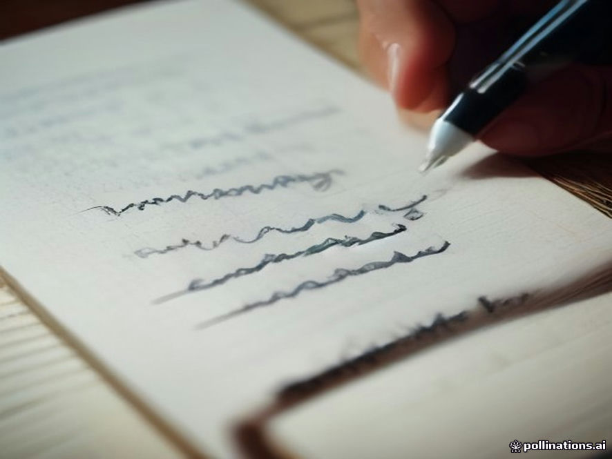 A cinematic and photorealistic closeup of a persons hand meticulously writing a legal will with a classic fountain pen on vintage parchment paper, starkly contrasted against a backdrop of modern blurred digital devices and glowing tablet screens, highlighting the conflict between traditional law and the digital age, 8k resolution, dramatic lighting, highly detailed texture.
