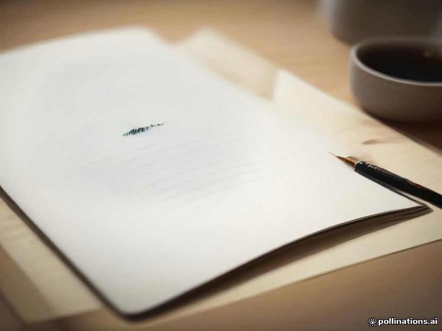 A cinematic, photorealistic 8k closeup shot of a fountain pen gracefully writing thoughtful ideas on a textured vintage paper notebook in a warm, dimly lit workspace, capturing the deep focus and creative serenity of analog digital detox, with soft natural light highlighting the ink strokes.