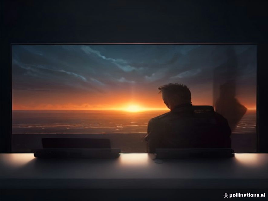 A dramatic cinematic photorealistic 8k shot depicting intense geopolitical tension between the US and Iran, featuring a powerful silhouette of Donald Trump in a dimly lit strategic war room overlooking a glowing hologram map of the Middle East, set against stormy dark skies and a fiery horizon.